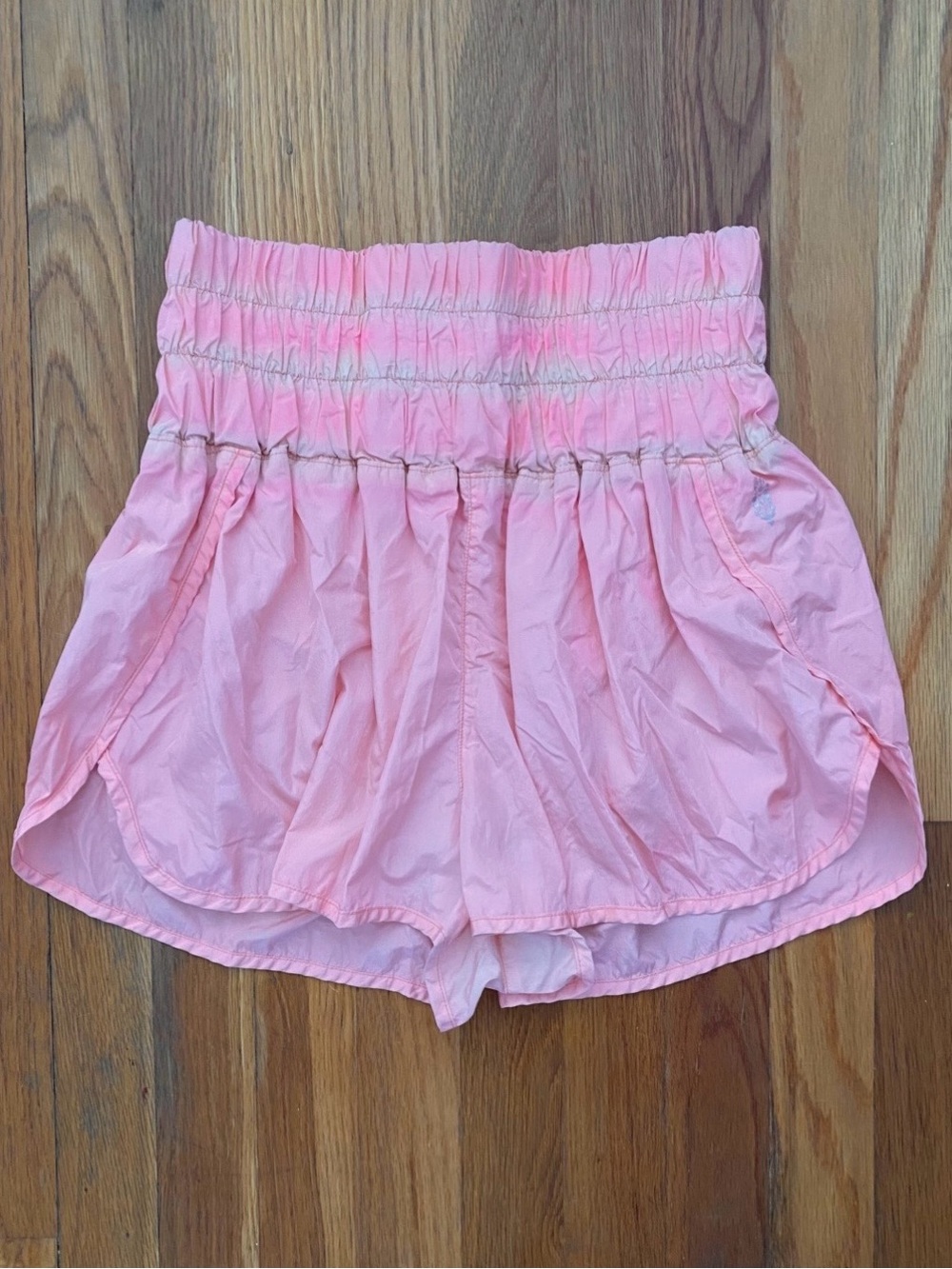 Free People Coral Pink High-Waist Athletic Shorts